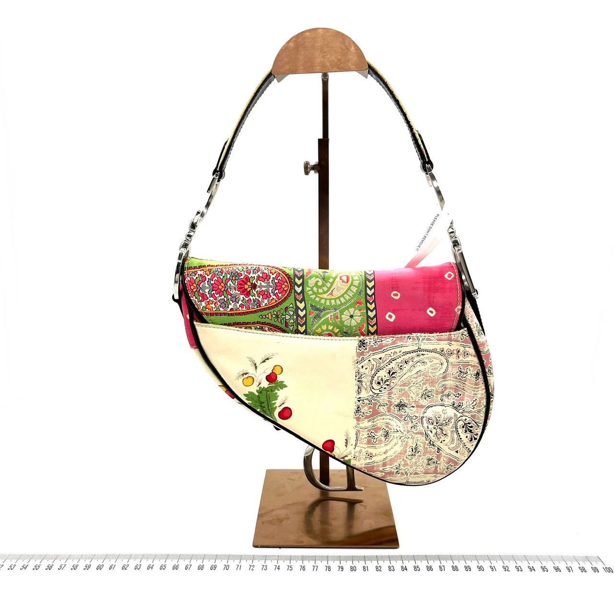 Dior Saddle Medium 2003 Multicolor Silk Handbag RARE Rovelle Bags