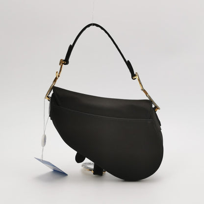 Dior Saddle Mini Silk Satin Handbag Black with crystals Rovelle Bags