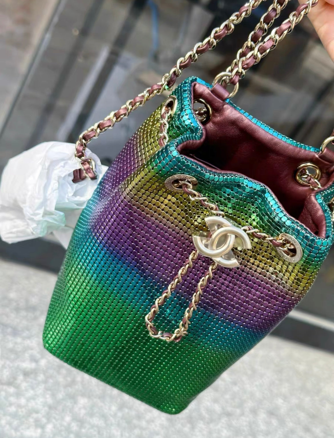 Chanel Luxury Leather Gold Handbag Style 10 Rovelle Bags