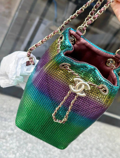 Chanel Luxury Leather Gold Handbag Style 10 Rovelle Bags