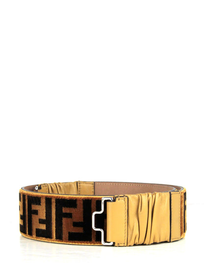 Fendi Velvet Tobacco FF Logo Belt sz 85/34" Rovelle Bags