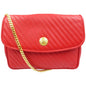 CELINE Shoulder Bag leather Red Women