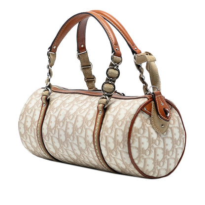 Brown Dior Diorissimo Trotter Coated Canvas Romantique Handbag Rovelle Bags