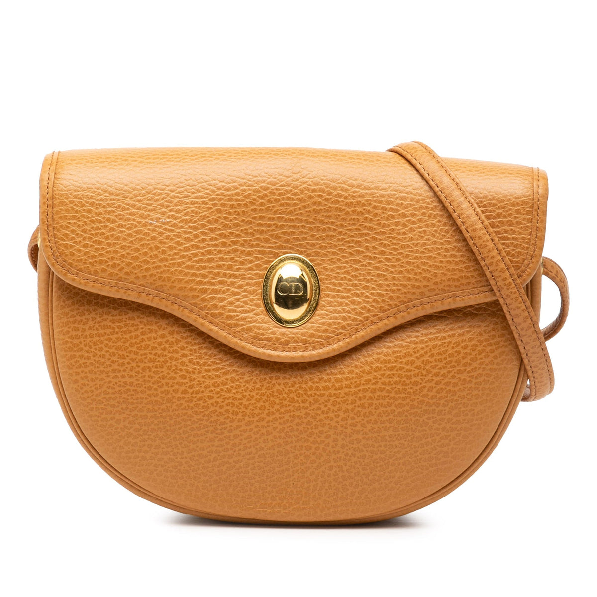 Brown Dior Pebbled Leather Crossbody Rovelle Bags