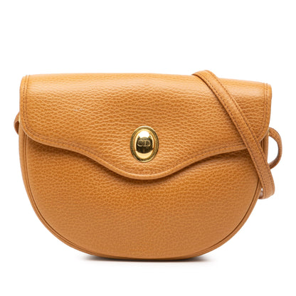 Brown Dior Pebbled Leather Crossbody Rovelle Bags