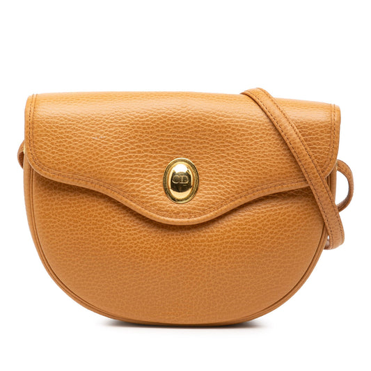 Brown Dior Pebbled Leather Crossbody Rovelle Bags