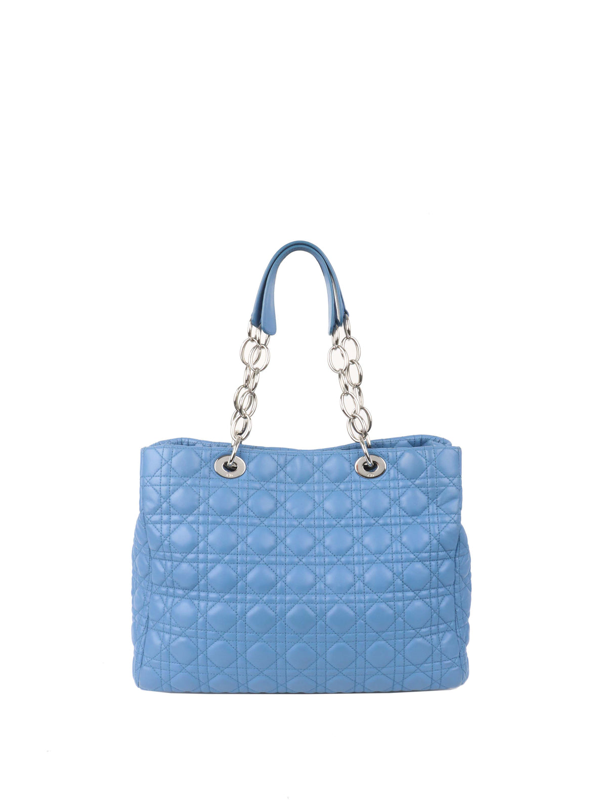 Dior Large Blue Cannage Soft Shopping Tote Rovelle Bags