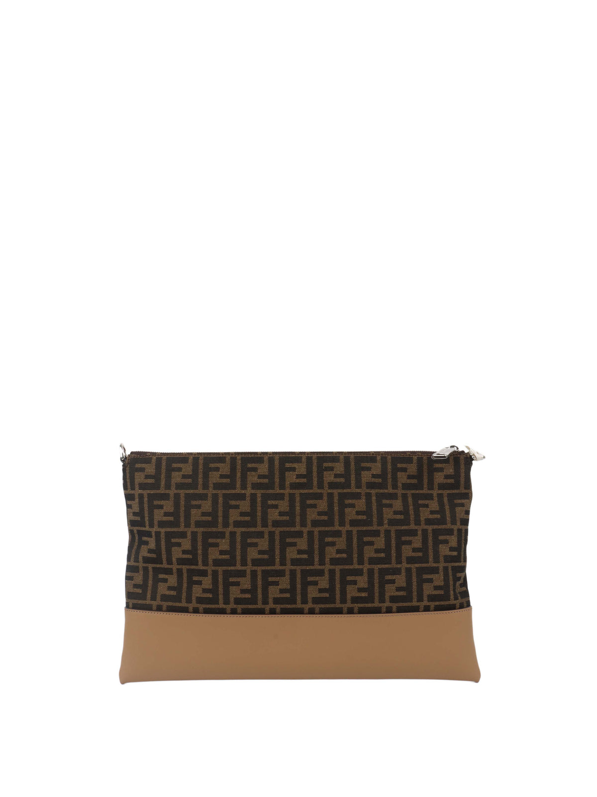 Fendi Brown Logo Fabric Shoulder Bag. Rovelle Bags