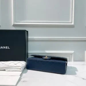 Chanel Classic Double Flap 25 Shoulder Bag Blue