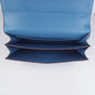 Luxury Hermes Calf Leather Message Bag Blue Silver