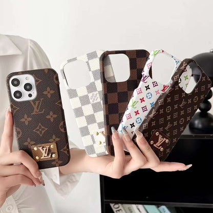 Leather label oil edge mobile phone case for samsung