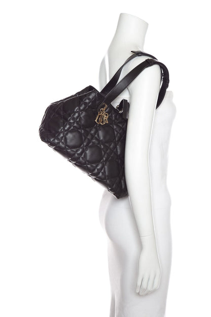 Dior Black Cannage Toujours Handbag Rovelle Bags