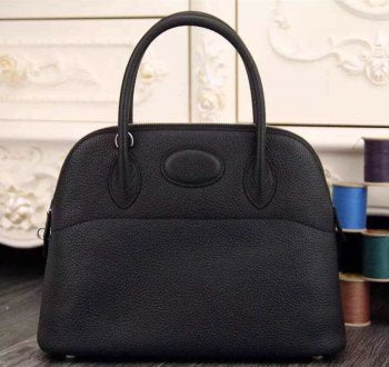 Luxury Hermes Bolide 31Cm Togo Leather Black Bag