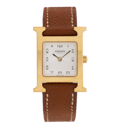 Stainless Steel Epsom 21mm Heure H Hour Quartz Watch Gold