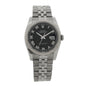 Stainless Steel 18K White Gold 36mm Oyster Perpetual Datejust Watch Black Roman 116234