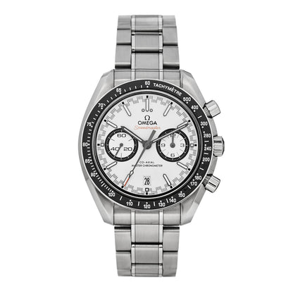 Stainless Steel 44mm Speedmaster Racing Co-Axial Master Chronometer Chronograph Automatic Watch White 329.30.44.51.04.001