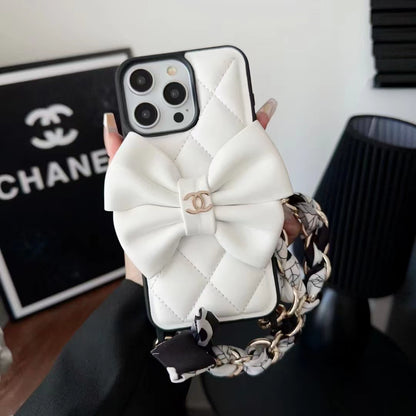 New Luxury CC Bowknot leather phone case for iPhone