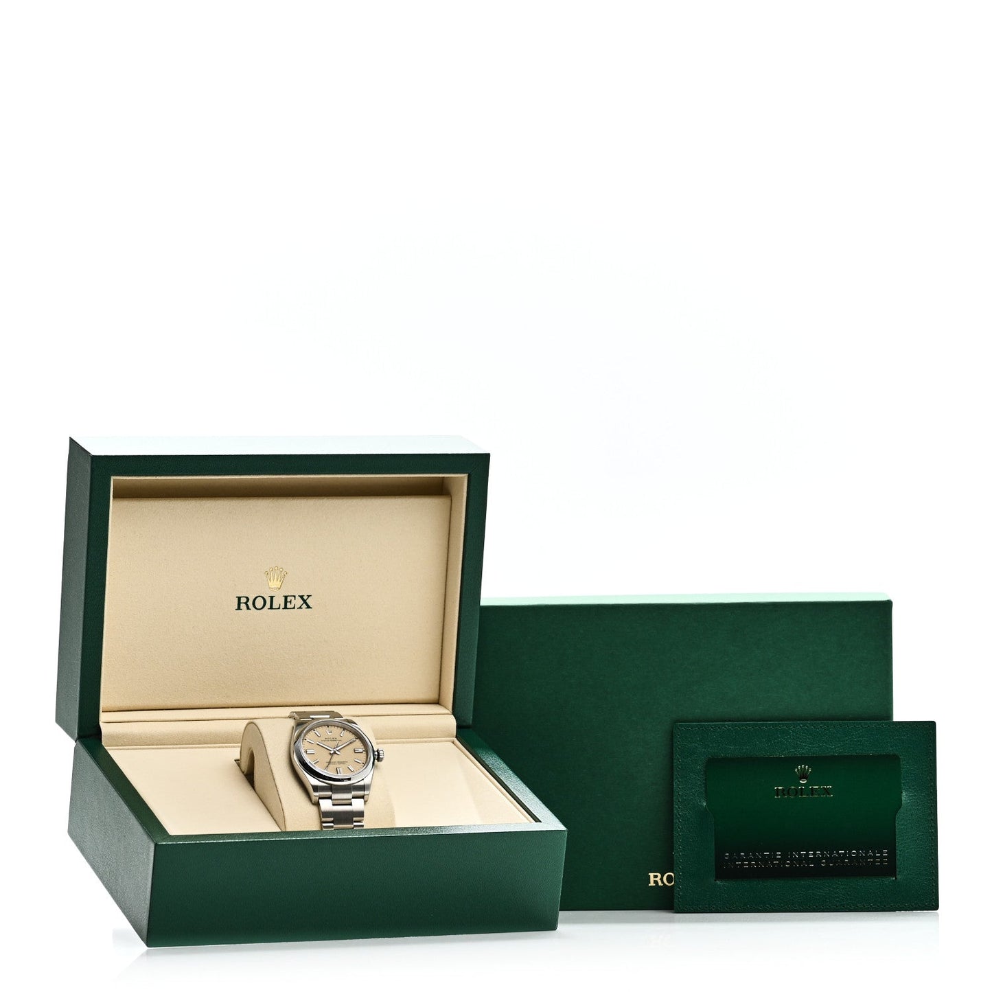 Stainless Steel 36mm Oyster Perpetual Watch Beige 126000