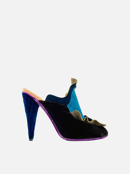 FENDI Ruffled Multicolor Size EU 40 Mules Rovelle Bags