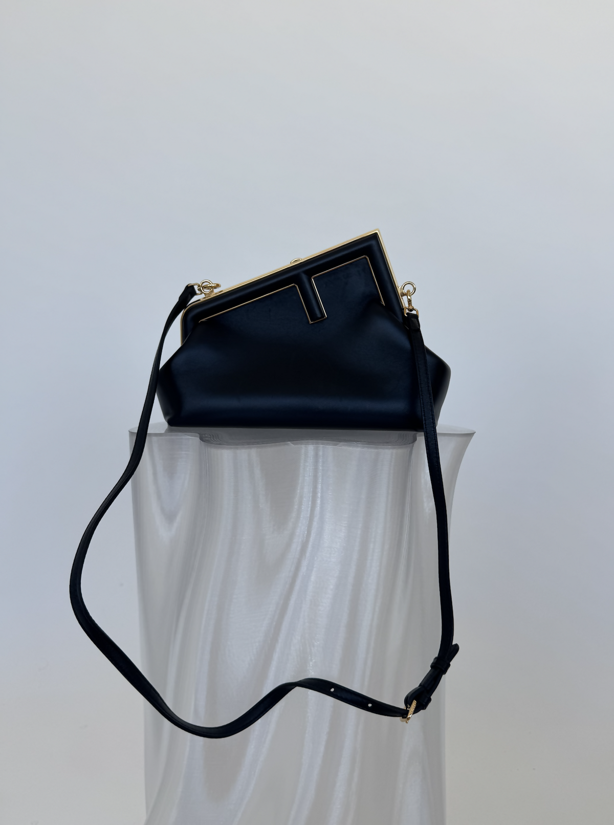 Fendi First Small Black nappa leather bag Rovelle Bags