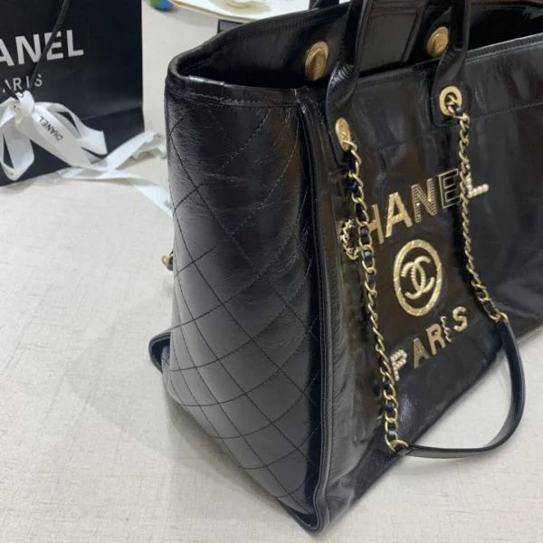 Chanel Deauville Tote Bag Black