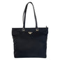 Prada Tote Bag Nylon Leather Black Silvermetal Tote Bag Shoulder Bag Test Triangle With Logo Women - Style 4 Rovelle Bags