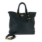 Prada Tote Bag Leather Black Goldmetal Rovelle Bags