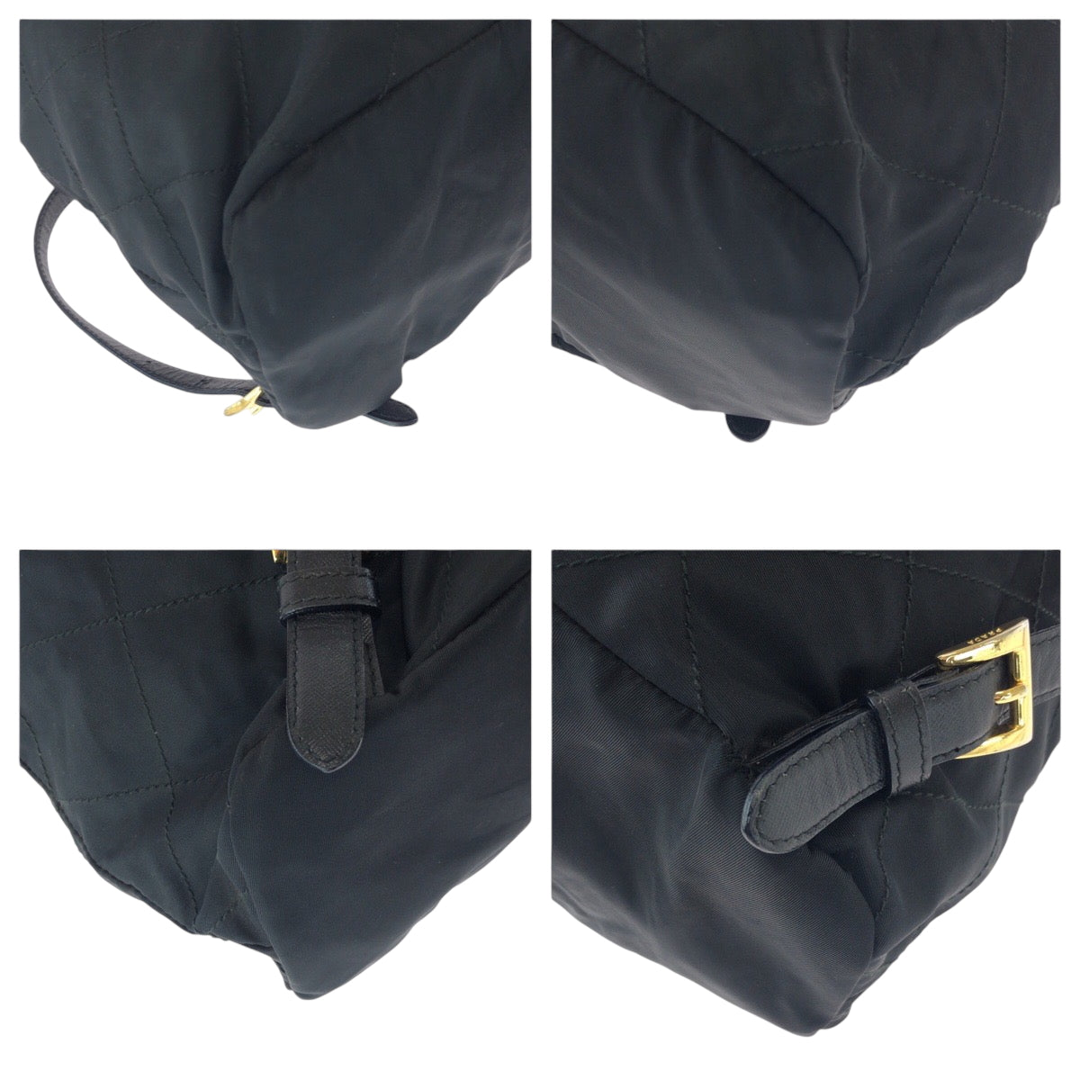 Prada Backpack K2919 Nylon Black Goldmetal Backpack Backpack Test Triangle With Logo Women Rovelle Bags