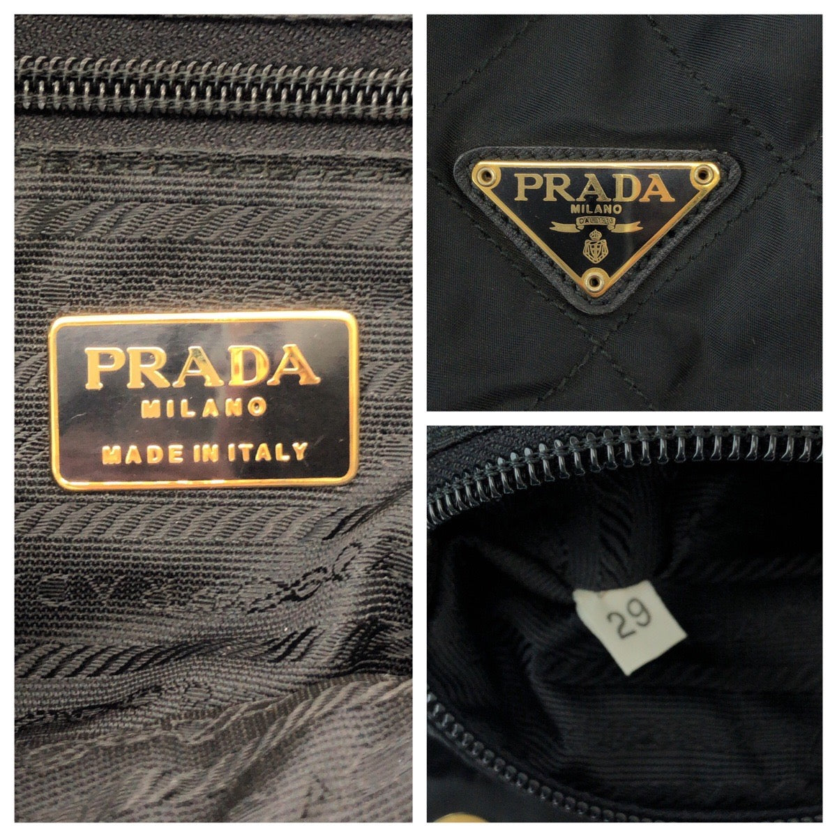 Prada Backpack K2919 Nylon Black Goldmetal Backpack Backpack Test Triangle With Logo Women Rovelle Bags