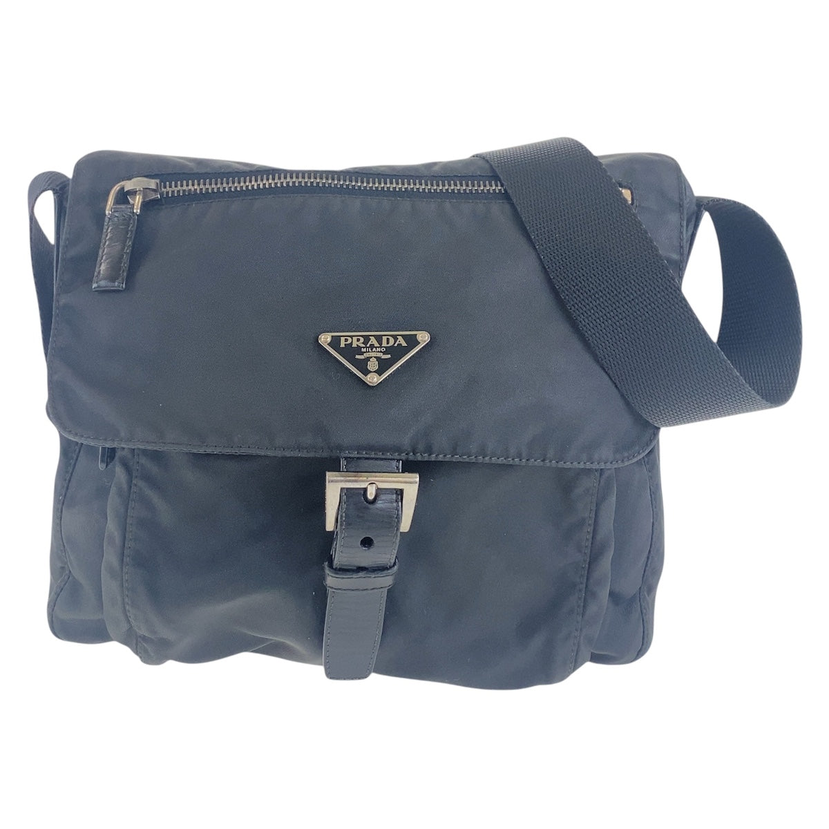 Prada Shoulder Bag Nylon Black Silvermetal Crossbody Shoulder Bag Unisex Test Triangle With Logo Mens Rovelle Bags