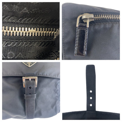 Prada Shoulder Bag Nylon Black Silvermetal Crossbody Shoulder Bag Unisex Test Triangle With Logo Mens Rovelle Bags