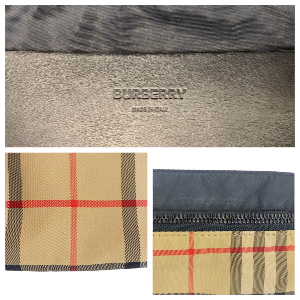 Burberry Pattern Bum Nylon Handbag