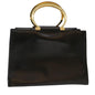 Luxury CELINE Hand Bag Leather Black 50187