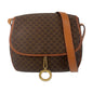 CELINE Shoulder Bag JMB11 PVC, Leather Brown Gold Metal Shoulder Bag Messenger bag Macadam Circle Logo Metal Women