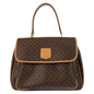 CELINE Handbag M14 PVC, Leather Brown Gold Metal Macadam Women