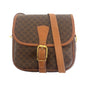 CELINE Shoulder Bag PVC, Leather Brown Gold Metal Shoulder Bag pochette Macadam Women