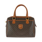 CELINE Handbag PVC Brown Gold Metal Handbag Macadam Women