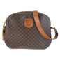 CELINE Shoulder Bag PVC, Leather Brown Gold Metal Crossbody Shoulder Bag Pochette Macadam Women