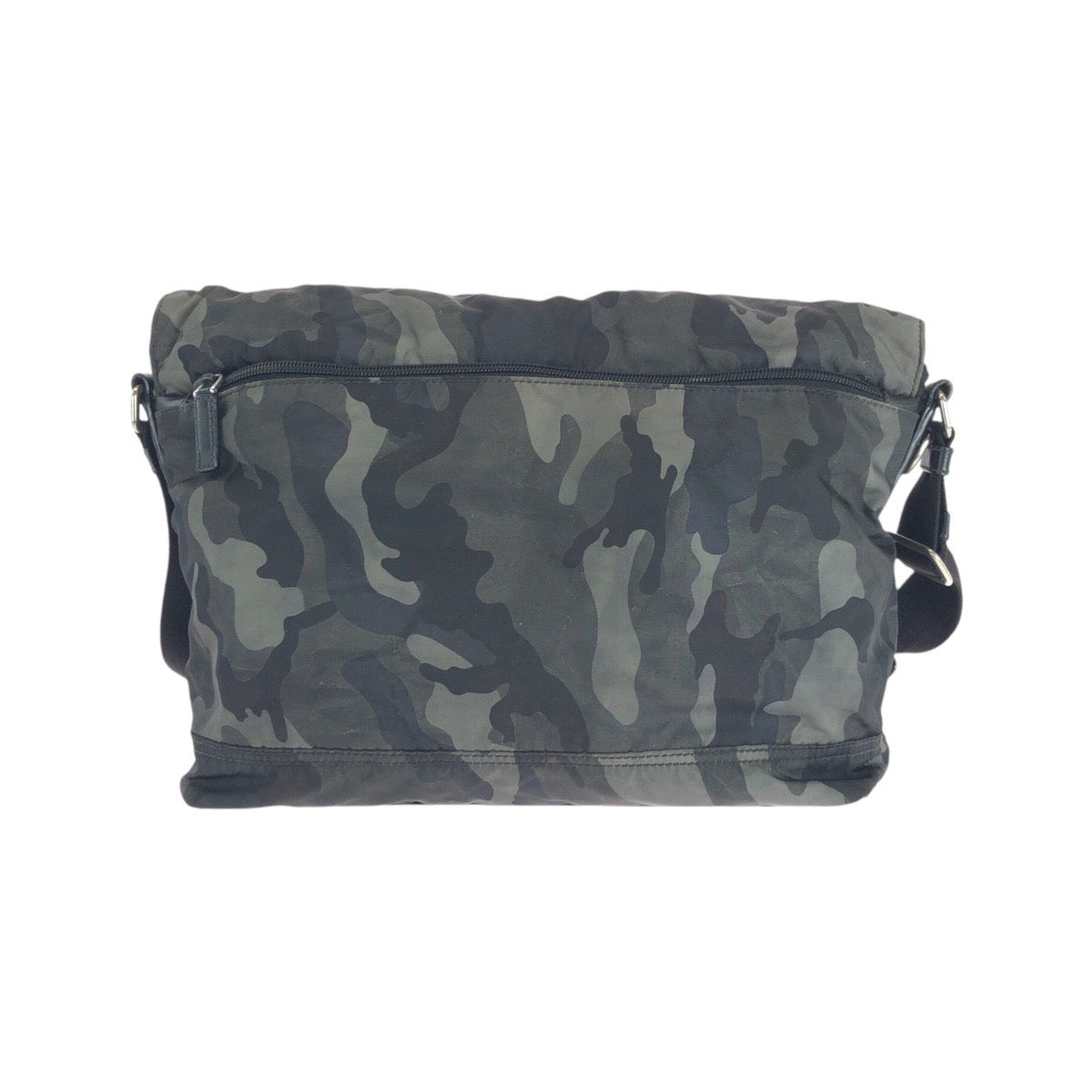 Prada Shoulder Bag Nylon Leather Khaki Black Black Shoulder Bag Messenger Bag Test Triangle With Logo Mens Rovelle Bags