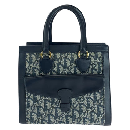 Dior Tote Bag Canvas, Leather Navy Gold Metal Tote Bag handbag Trotter Women Rovelle Bags