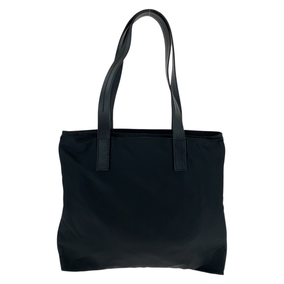 Prada Tote Bag Nylon Leather Black Silvermetal Tote Bag Shoulder Bag Test Triangle With Logo Women - Style 3 Rovelle Bags
