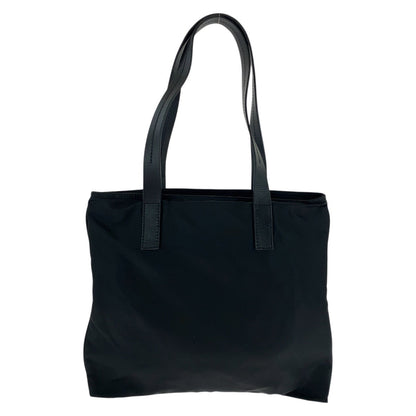 Prada Tote Bag Nylon Leather Black Silvermetal Tote Bag Shoulder Bag Test Triangle With Logo Women - Style 3 Rovelle Bags