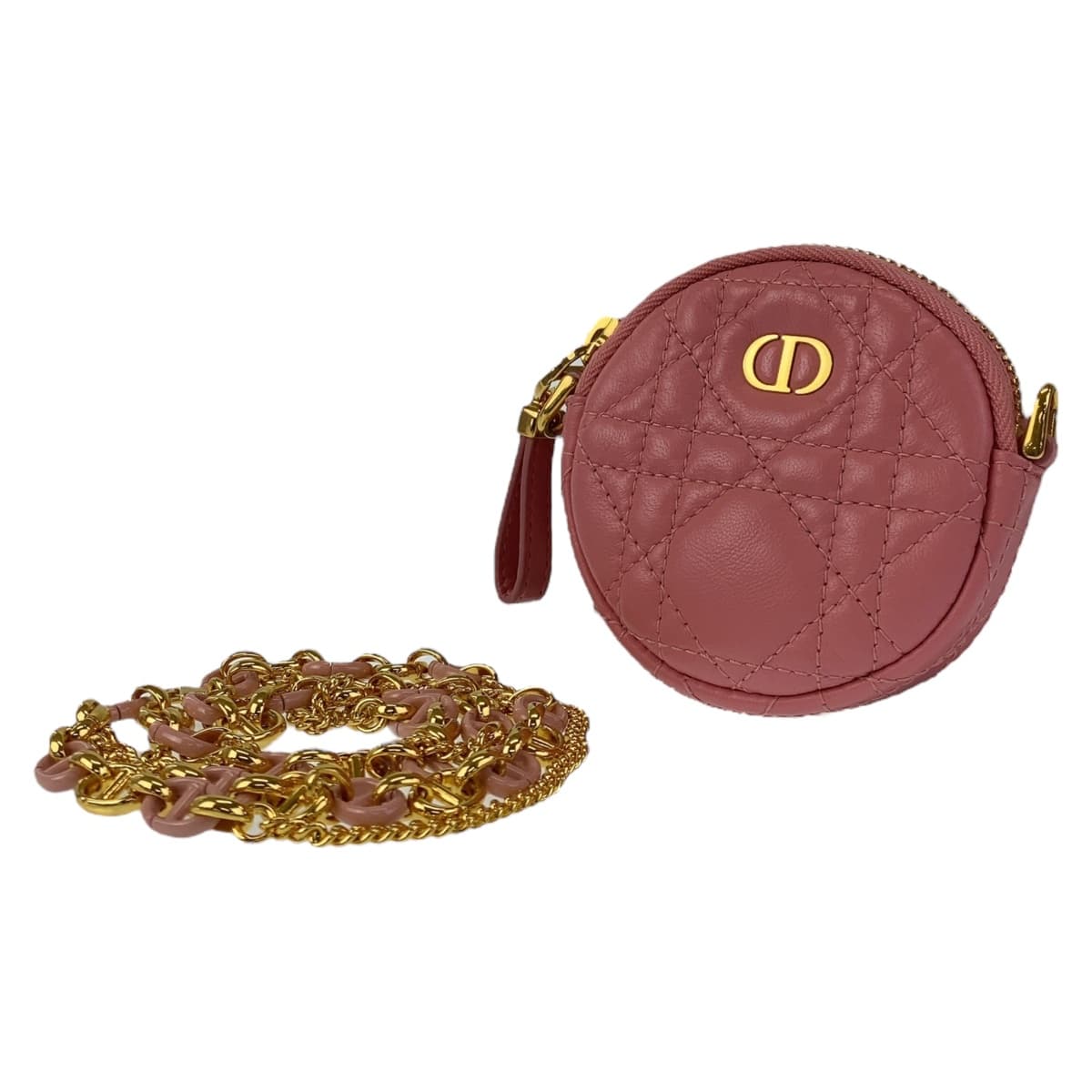 Dior Shoulder Bag leather Pink Gold Metal Shoulder Bag pouch Cannage Caro Women Rovelle Bags