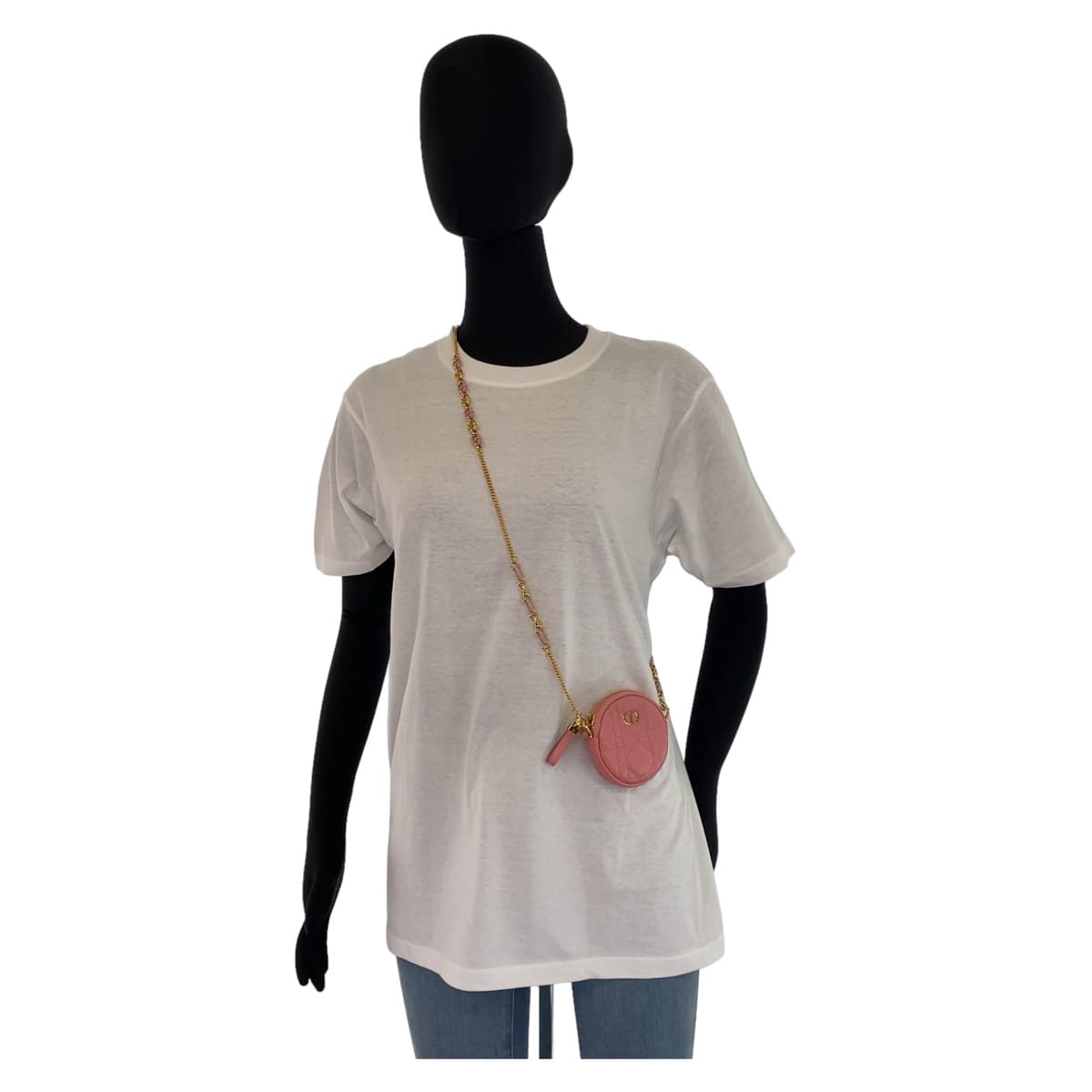 Dior Shoulder Bag leather Pink Gold Metal Shoulder Bag pouch Cannage Caro Women Rovelle Bags