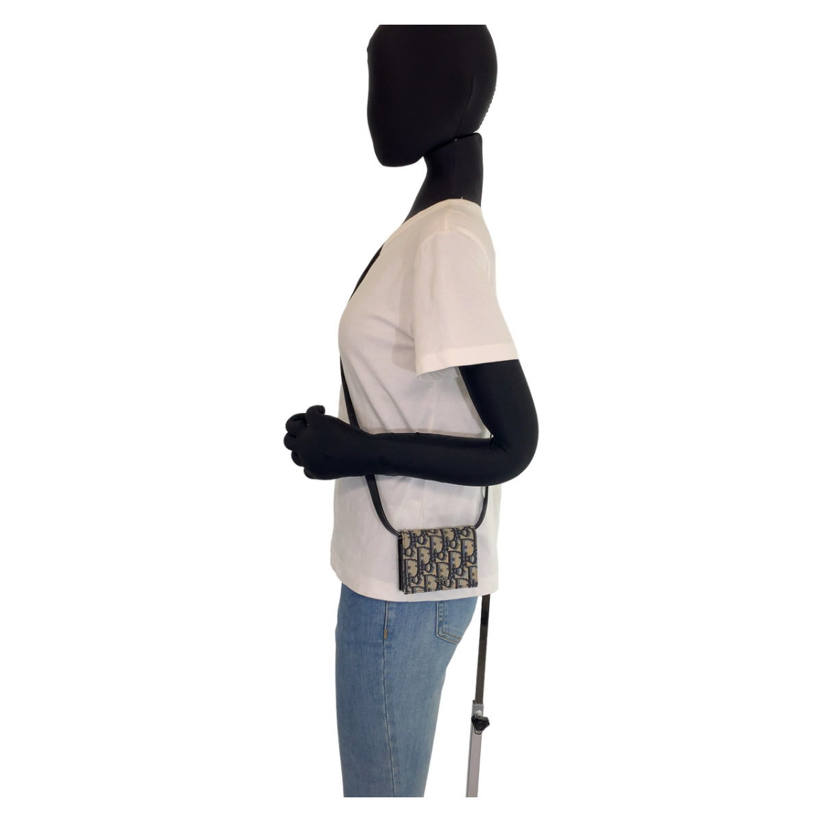 Dior Shoulder Bag canvas Navy SilverMetal Oblique Trotter Rovelle Bags