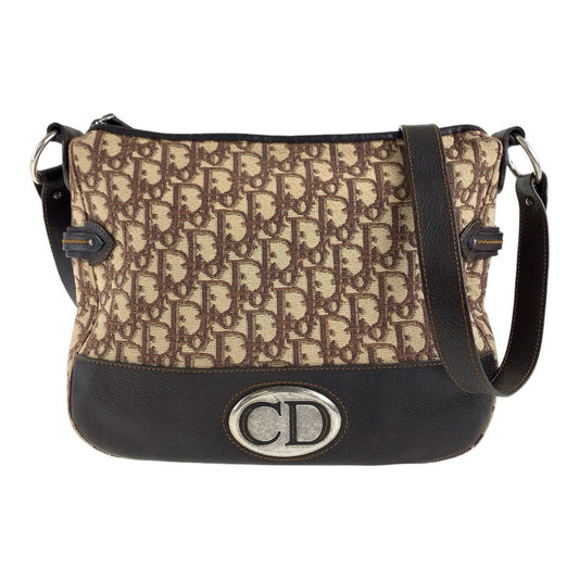Christian Dior Shoulder Bag Canvas, Leather Beige Brown SilverMetal Shoulder Bag Messenger bag Trotter Women Rovelle Bags
