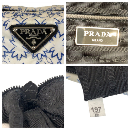 Prada Tote Bag Nylon Leather White Blue Black Tote Bag Shoulder Bag 2Way Women Rovelle Bags
