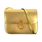 CELINE Shoulder Bag leather Gold Metal Shoulder Bag pochette Women