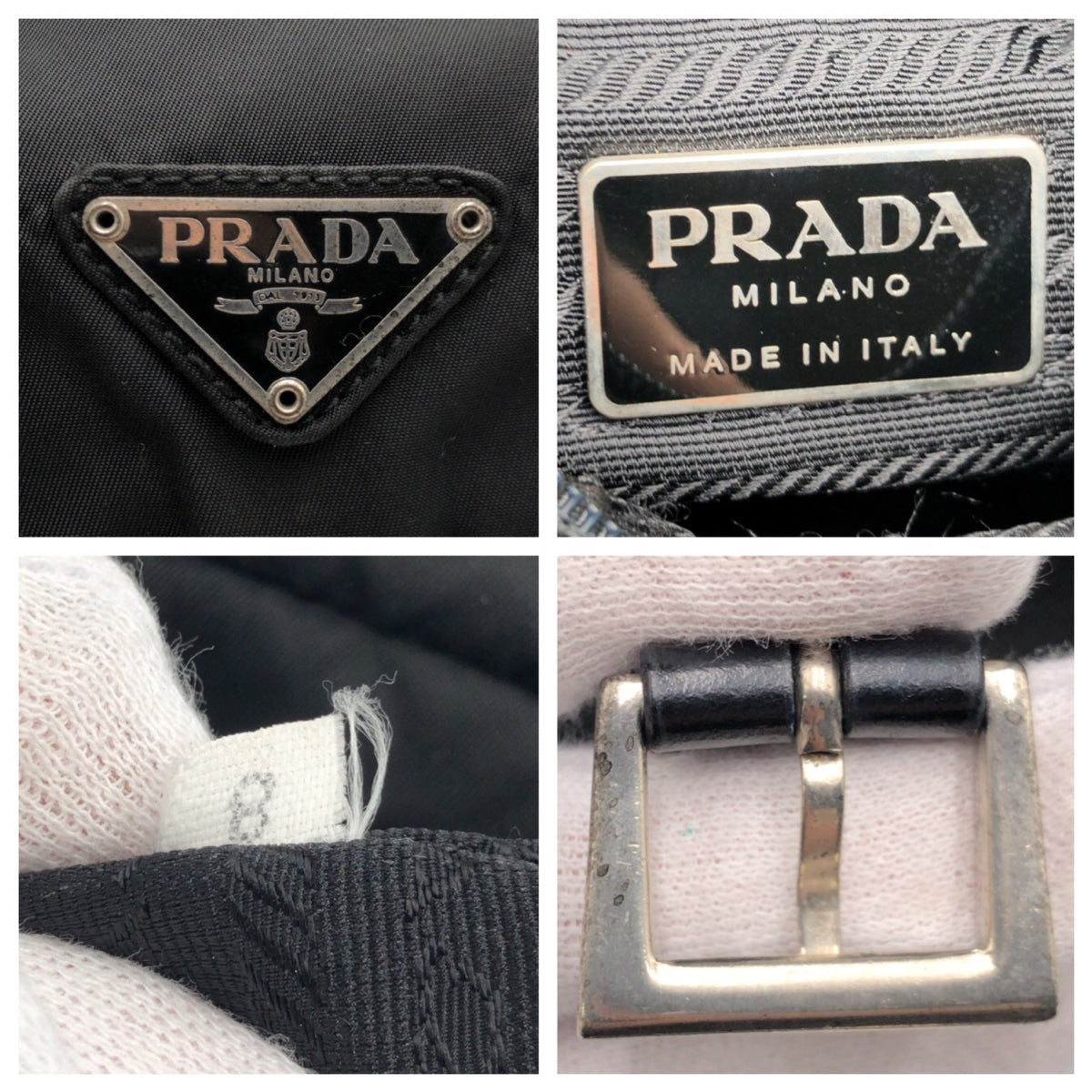 Prada Shoulder Bag Nylon Black Black Shoulder Bag Pochette Unisex Test Triangular Logo Women Rovelle Bags