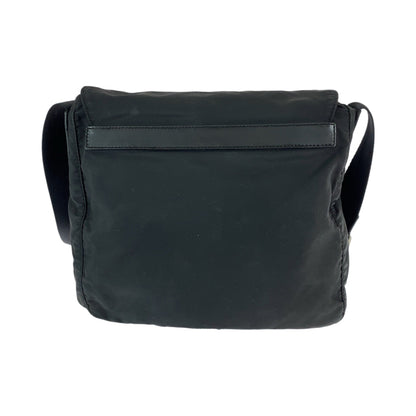 Prada Shoulder Bag Nylon Black Silvermetal Shoulder Bag Pochette Test Triangle With Logo Women - Style 6 Rovelle Bags